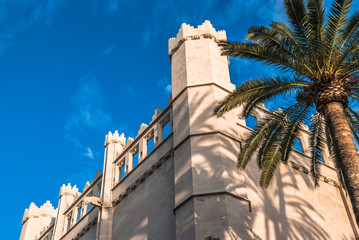 Architectural Mediterranean House Under Blue Sky in Majorca