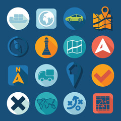 Set of navigation icons