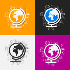 Drawing business formulas: globe