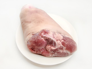 Knuckle raw pork meat