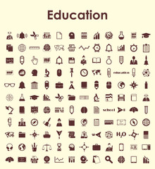 Set of education simple icons