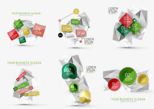 Set of fresh business abstract infographic