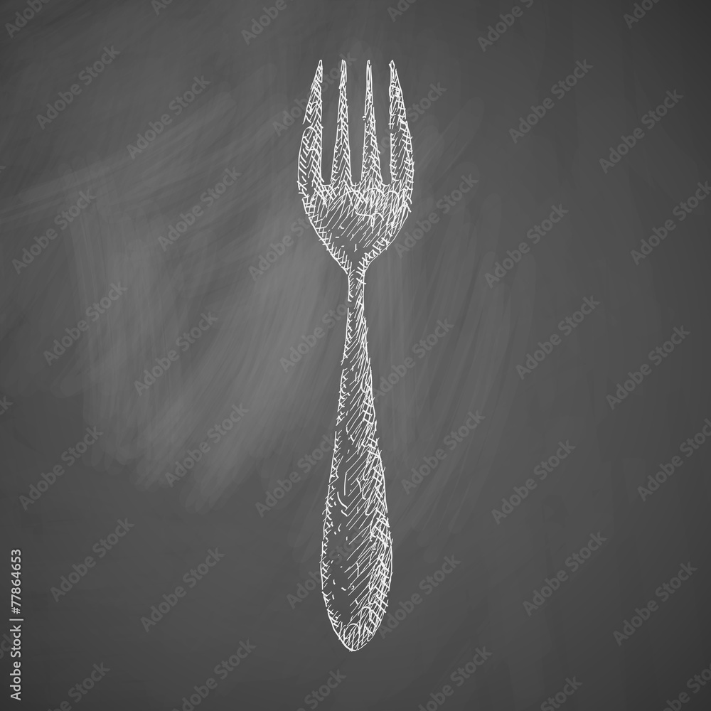 Wall mural fork icon