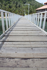 wooden bridge in the port