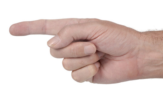 Pointing male hand