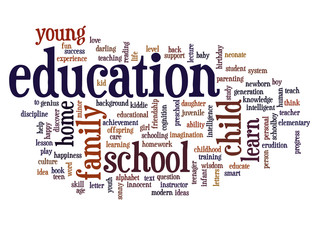 Conceptual education word cloud