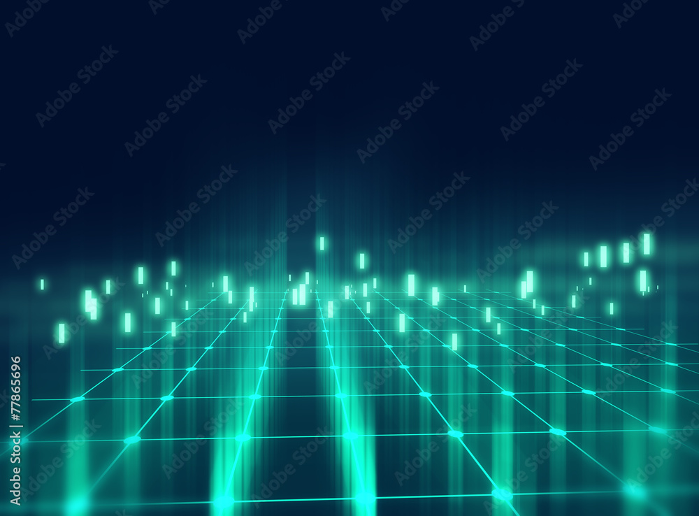 Poster colorful geometric grid and blur abstract background