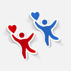 realistic design element: happiness people