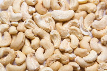 close up of indian nuts cashew