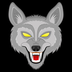 Vector sign. Wolf.