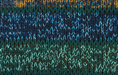 Knit woolen texture.Stripes woven thread sweater as background.
