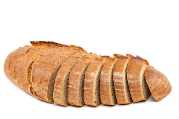 Bread isolated on a white background.