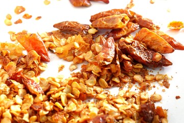 dry chilli and seeds