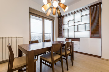 Spacious dining room interior