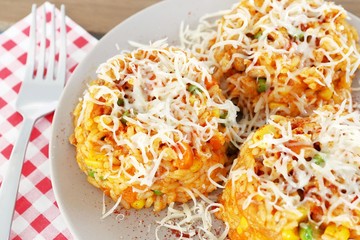 rice with vegetables and cheese