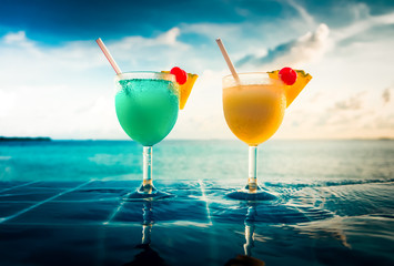 Cocktail near the swimming pool