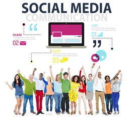 Social Media Social Networking Technology Connection Concept