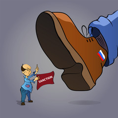 Sanction For Russia vector