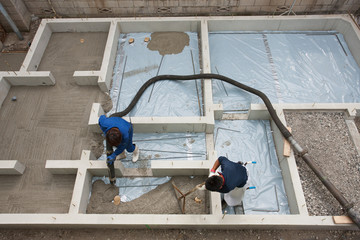 住宅建設　基礎工事