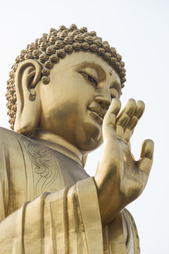 Golden buddha closeup