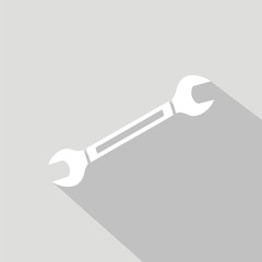 Icono llave fija gris sombra