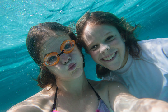 Girls Underwater Self Portrait