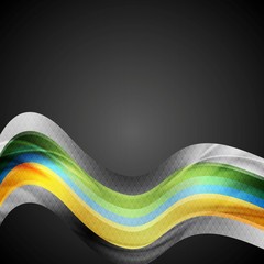 Bright hi-tech waves vector background