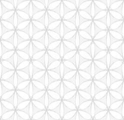 White and gray floral seamless pattern
