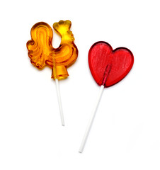 candies on a white background