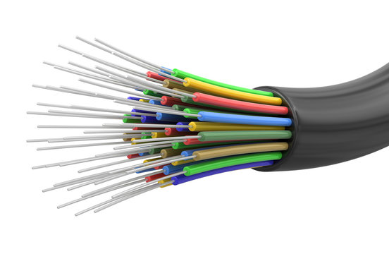 Optic fiber cable (clipping path included)