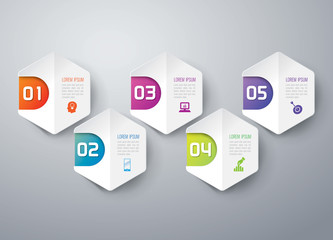 Abstract 3D digital illustration Infographic.