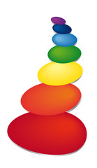 Regenbogen, Regenbogenfarben, Steine in den Chakrafarben - Esoterik, Meditation und Entspannung, Zuversicht und Hoffnung