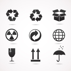 Package icon set.