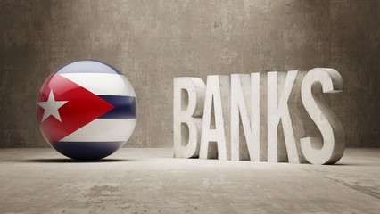 Naklejka premium Cuba. Banks Concept
