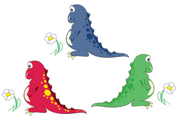 dinosaur with camomile