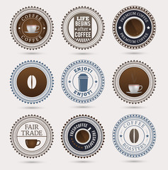 Coffee badges. EPS10.