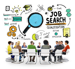Ethnicity Business People Meeting Job Search Planning Concept