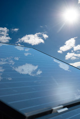 Solar panels producing energy