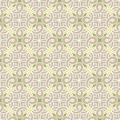 Green ornament, white background.