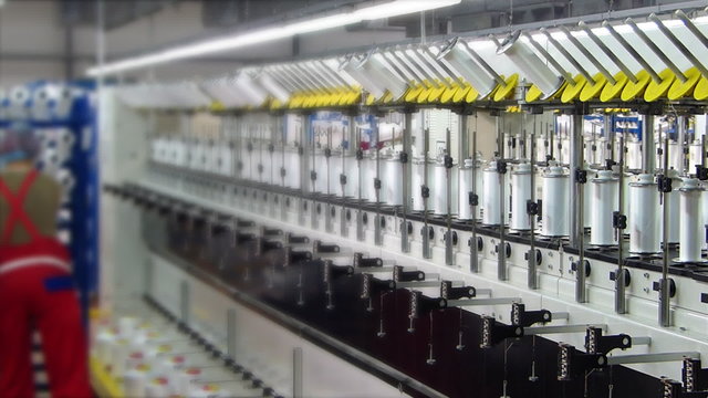 Production of synthetic fibers in the textile industry