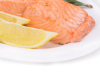 Roasted salmon fillets