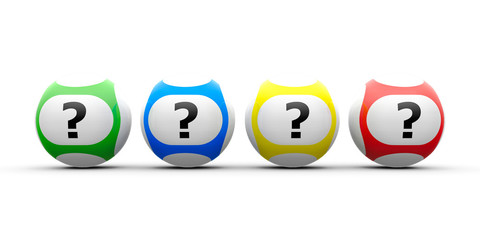 Fototapeta premium Lottery balls question