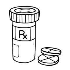 medicine pill and bottle