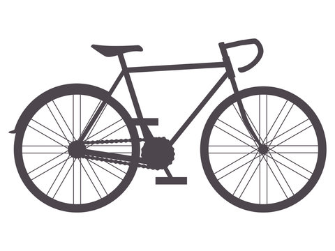 Bike silhouette , vector illustration, isolated