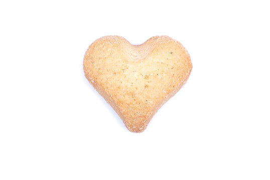 Cookies in the form of the heart to the Valentine's Day isolated