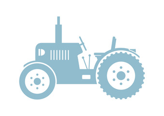 Tractor vector icon on white background