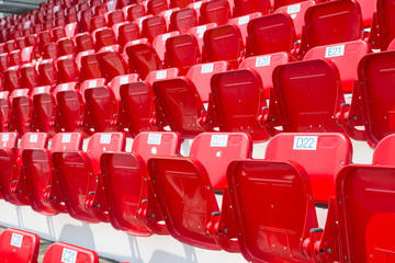 Obraz premium amphitheater of red seats