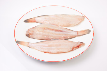 Raw sole fish
