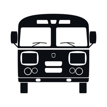 Retro Bus Icon, Vector Illustration