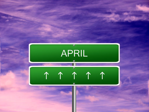 April Month Background Sign